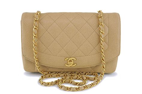 chanel diana beige caviar|Complete Guide to Collecting Vintage Chanel Bags.